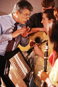 Music Teacher with Students